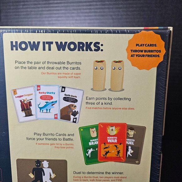 New Sealed Throw Throw Burrito By Exploring Kittens A Dodgeball Party Card Game - Picture 4 of 8
